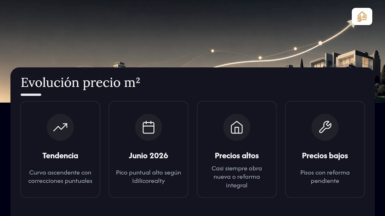 Evolución del precio por metro cuadrado en San Isidro: gráfico histórico