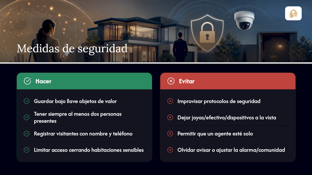 Medidas de seguridad y protocolos ante riesgos durante el open house — overview diagram