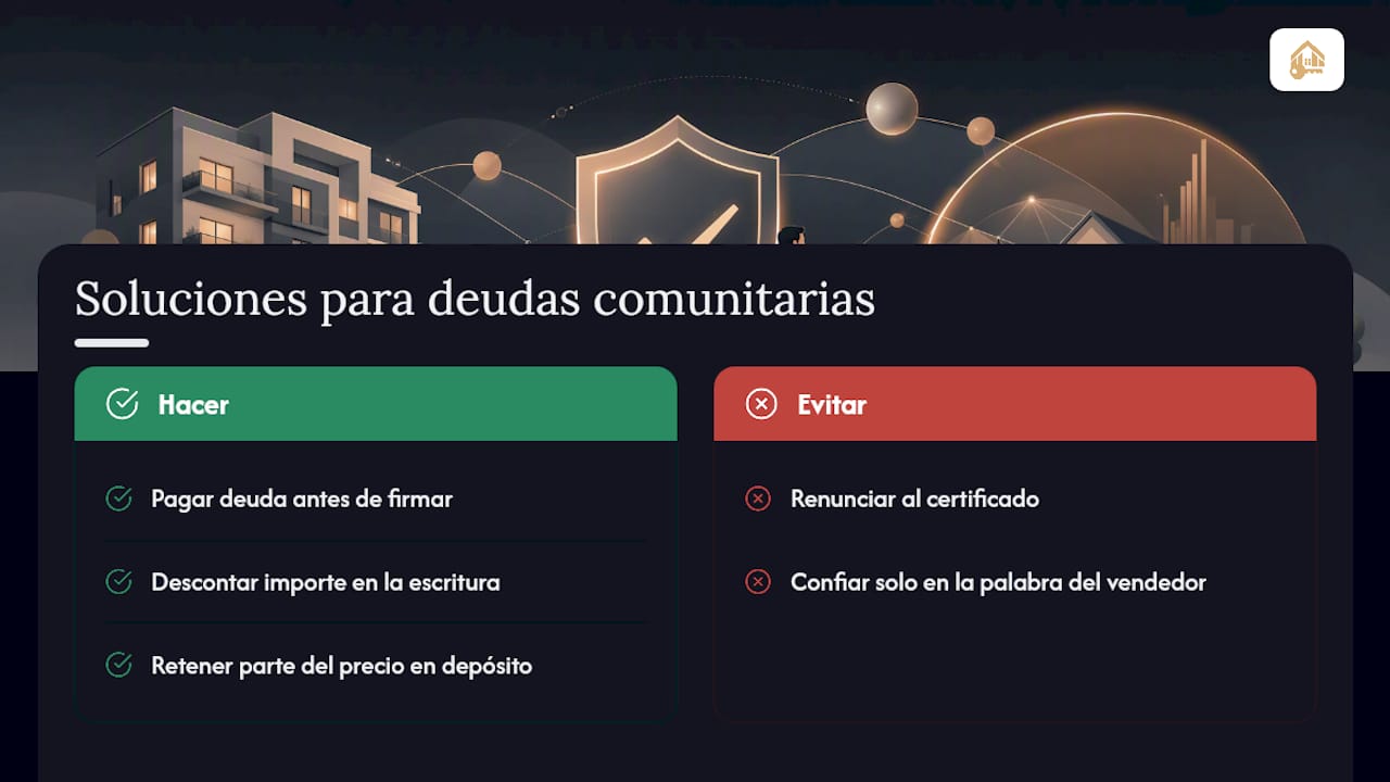 Opciones para saldar deudas comunitarias