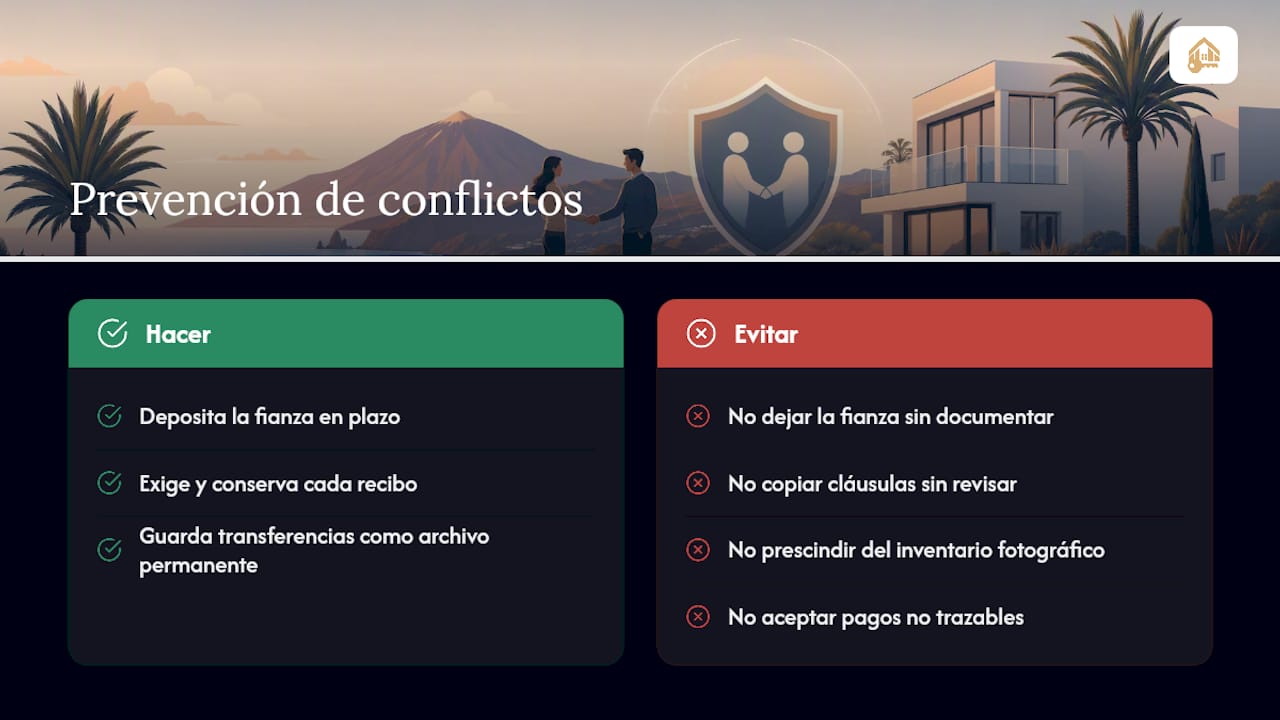 Por qué un contrato bien redactado evita la mayoría de los conflictos en Tenerife — overview diagram