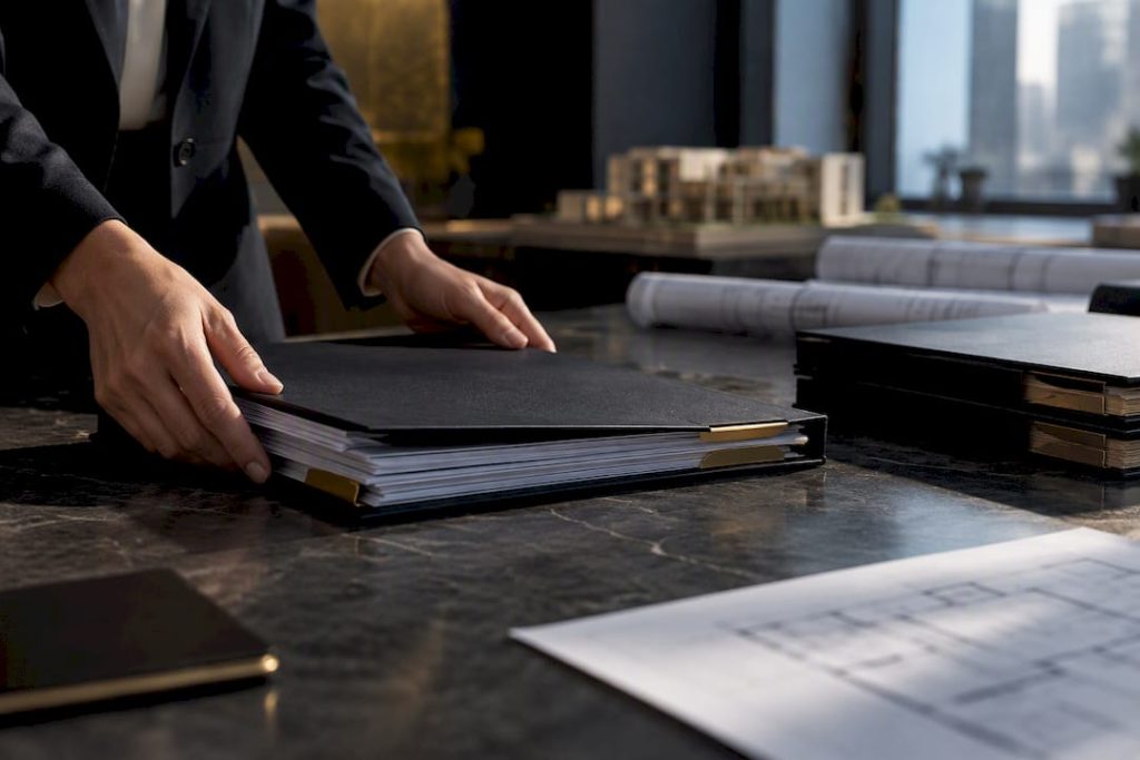 Expediente de documentos para la compra de una vivienda
