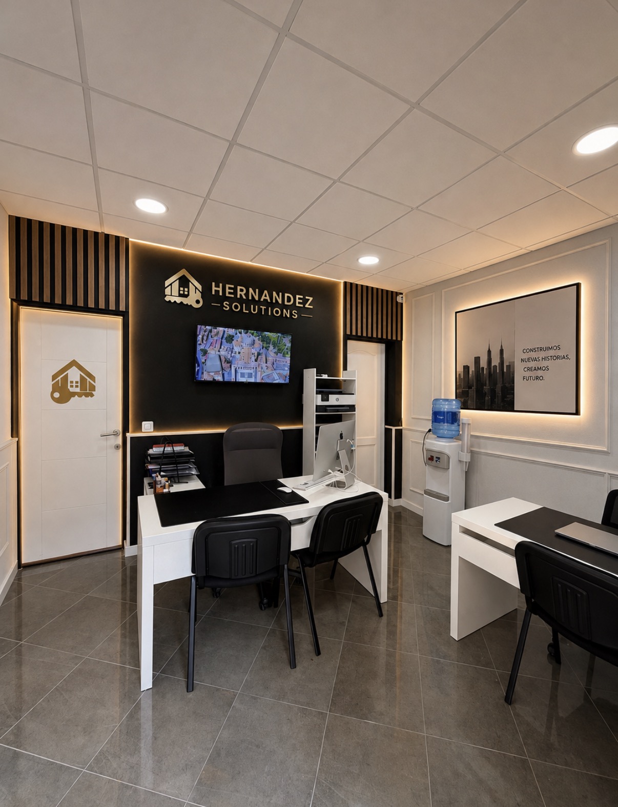Fachada de la oficina de Hernández Solutions en San Isidro